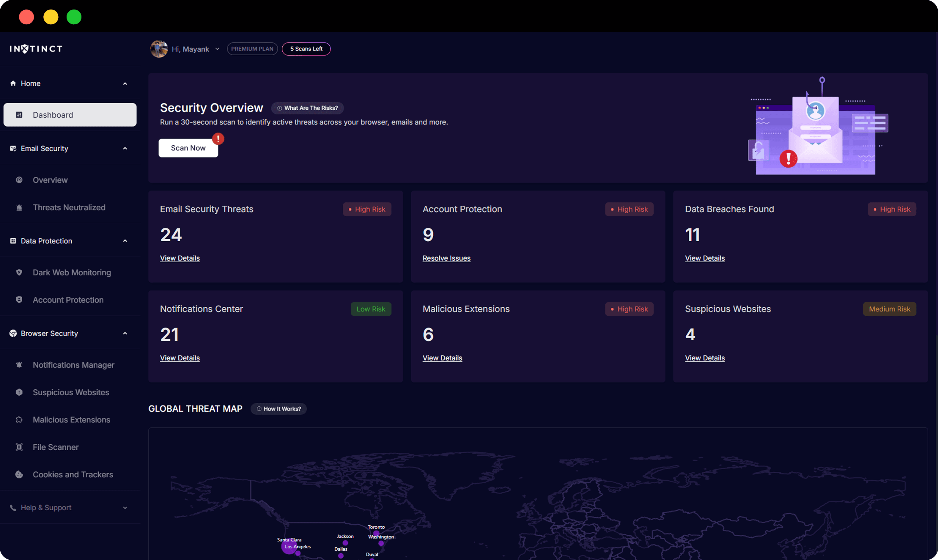 Security Dashboard Interface