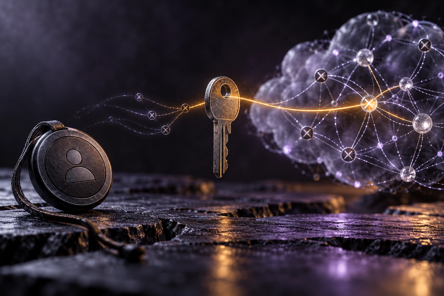 An old access key connected to a cloud network after a user has left