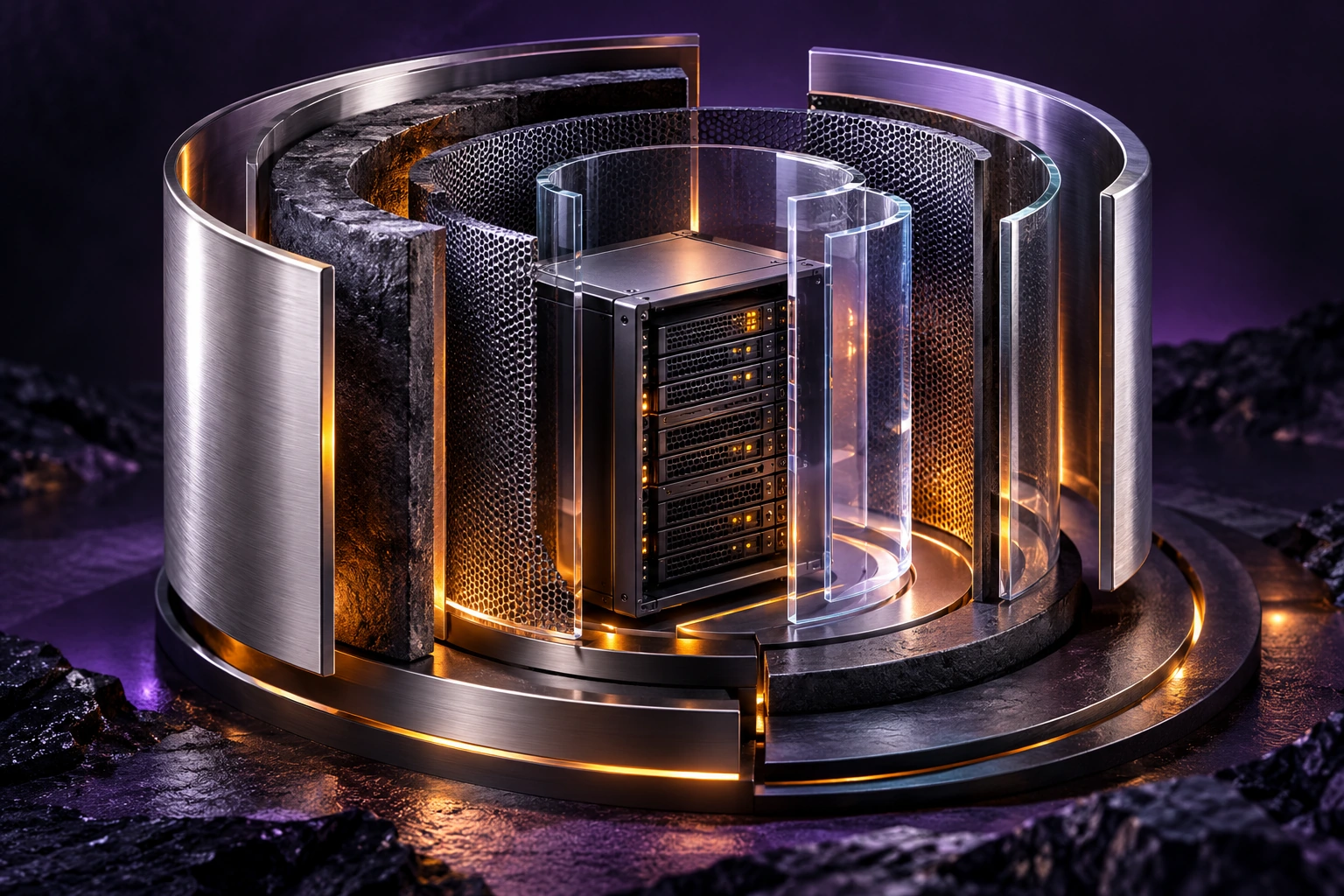 Layered technical controls protecting a business server